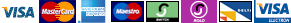 We accept most major credit and debit cards